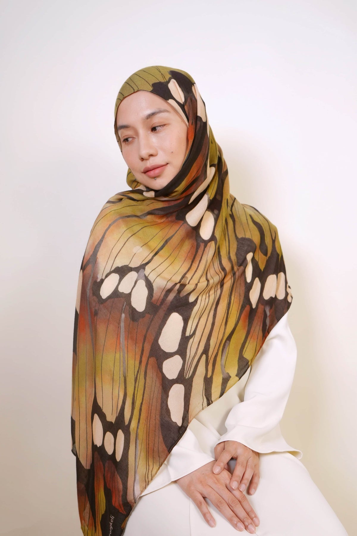 Olive Marmalde Yara Modal Shawl