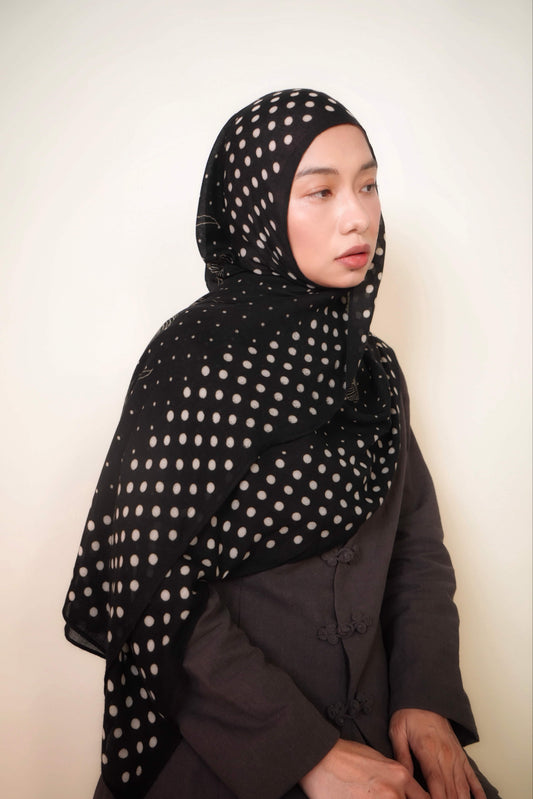 Polka Dot Munge Modal in Black
