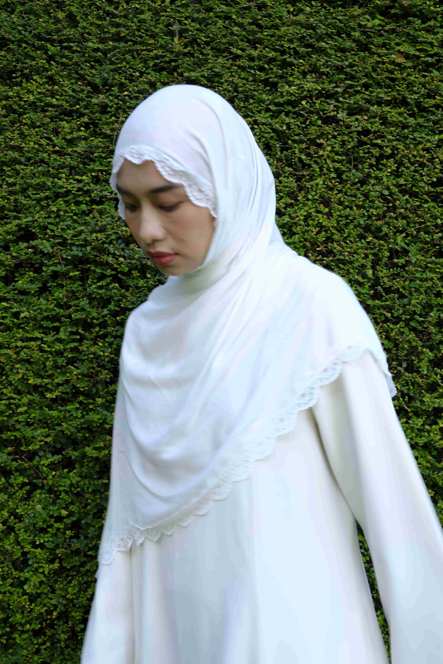 Lace Modal Shawl in Pearl