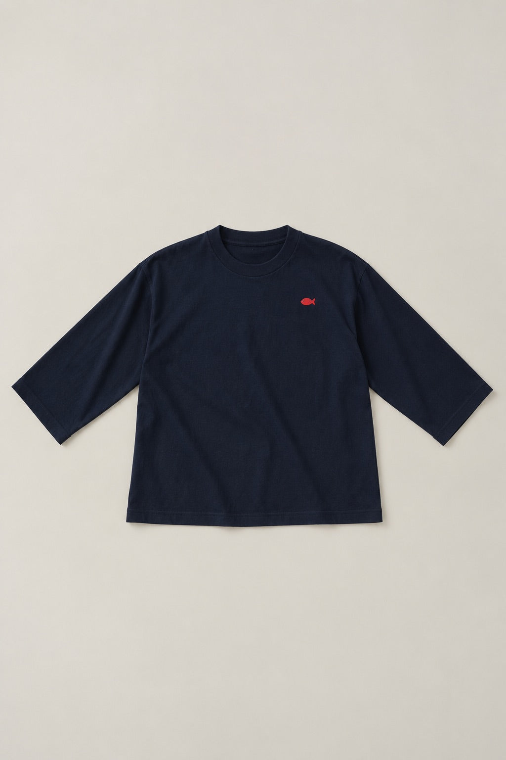 Piknik Cropped Oversized T-shirt in Navy