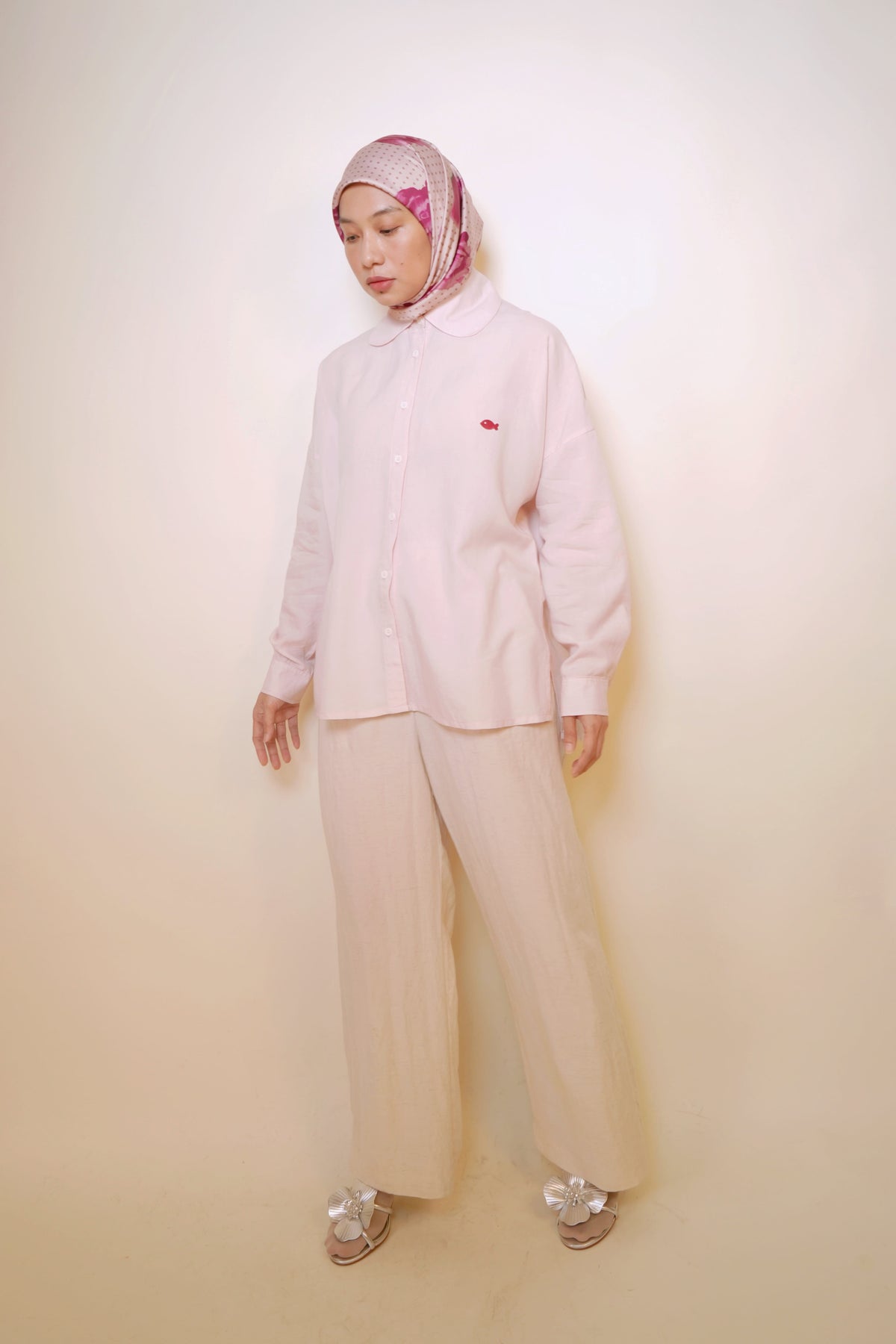 Maruno Oversized Shirt in Sugar Pink