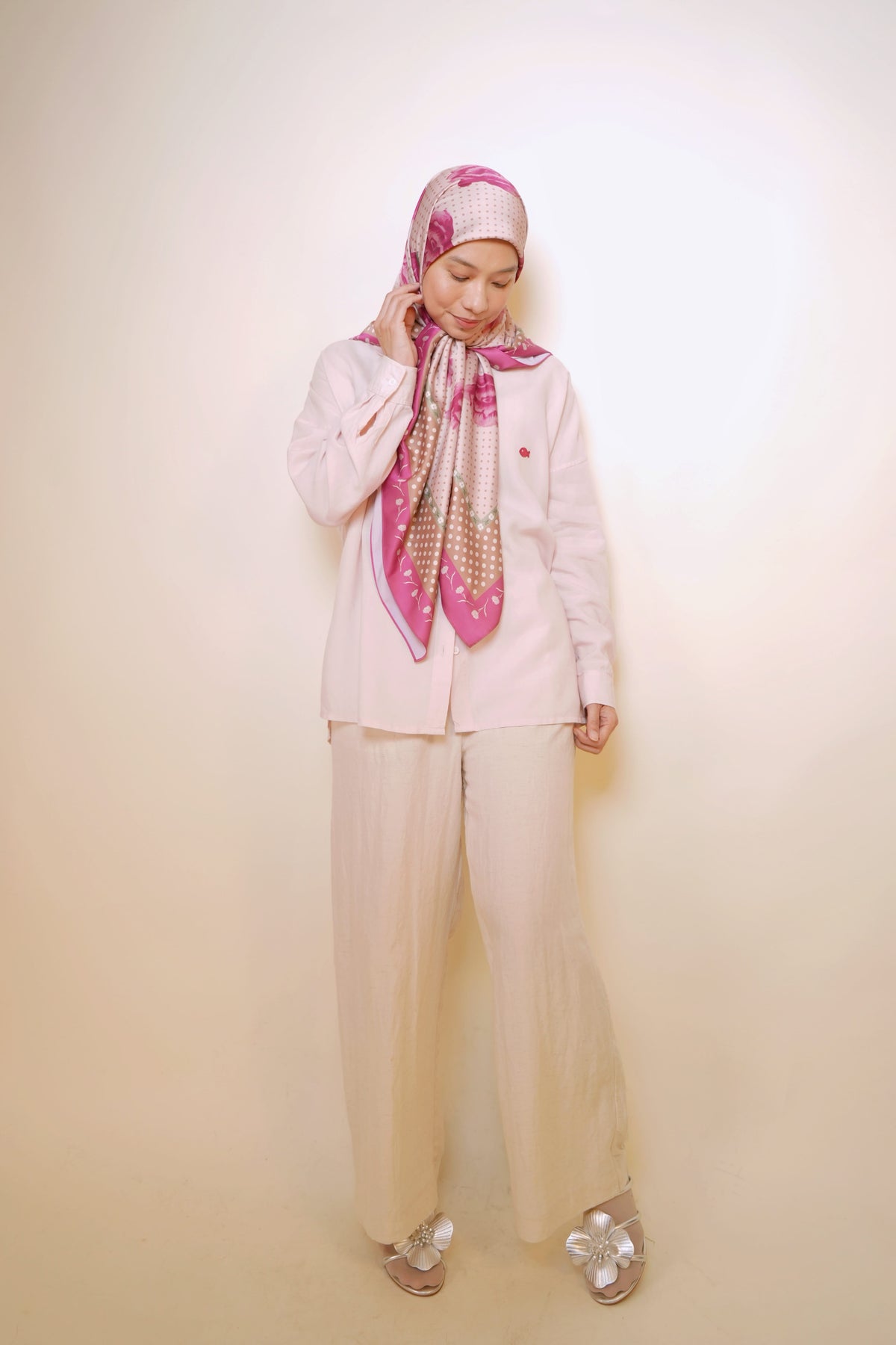 Maruno Oversized Shirt in Sugar Pink