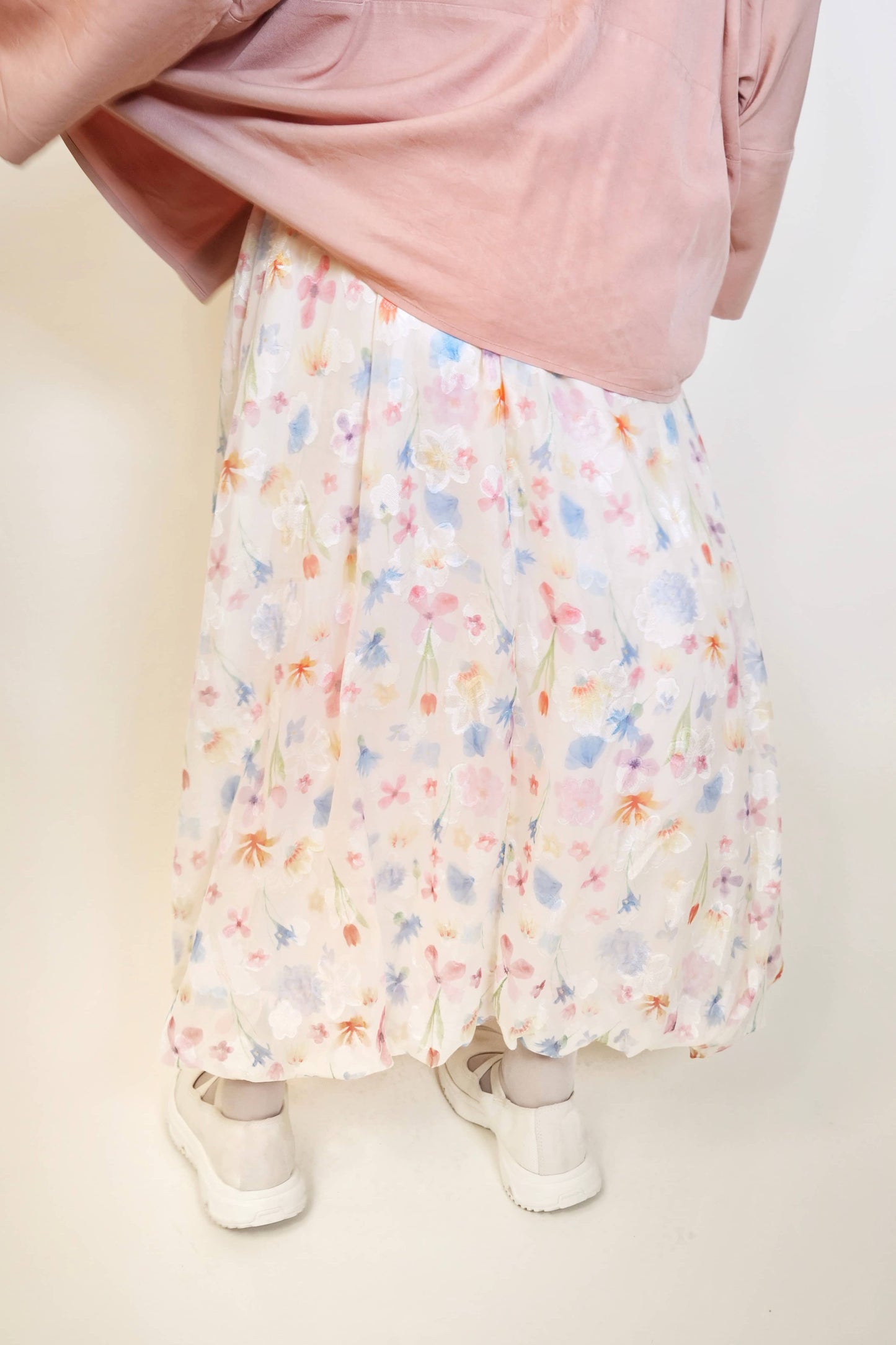 Balloon Printed Skirt in Spring Dream