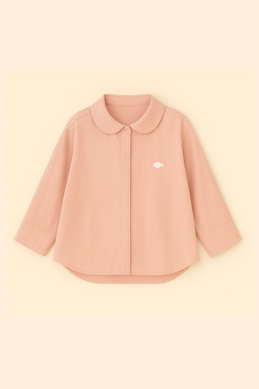 Munge Oversized Shirt in Dusty Pink