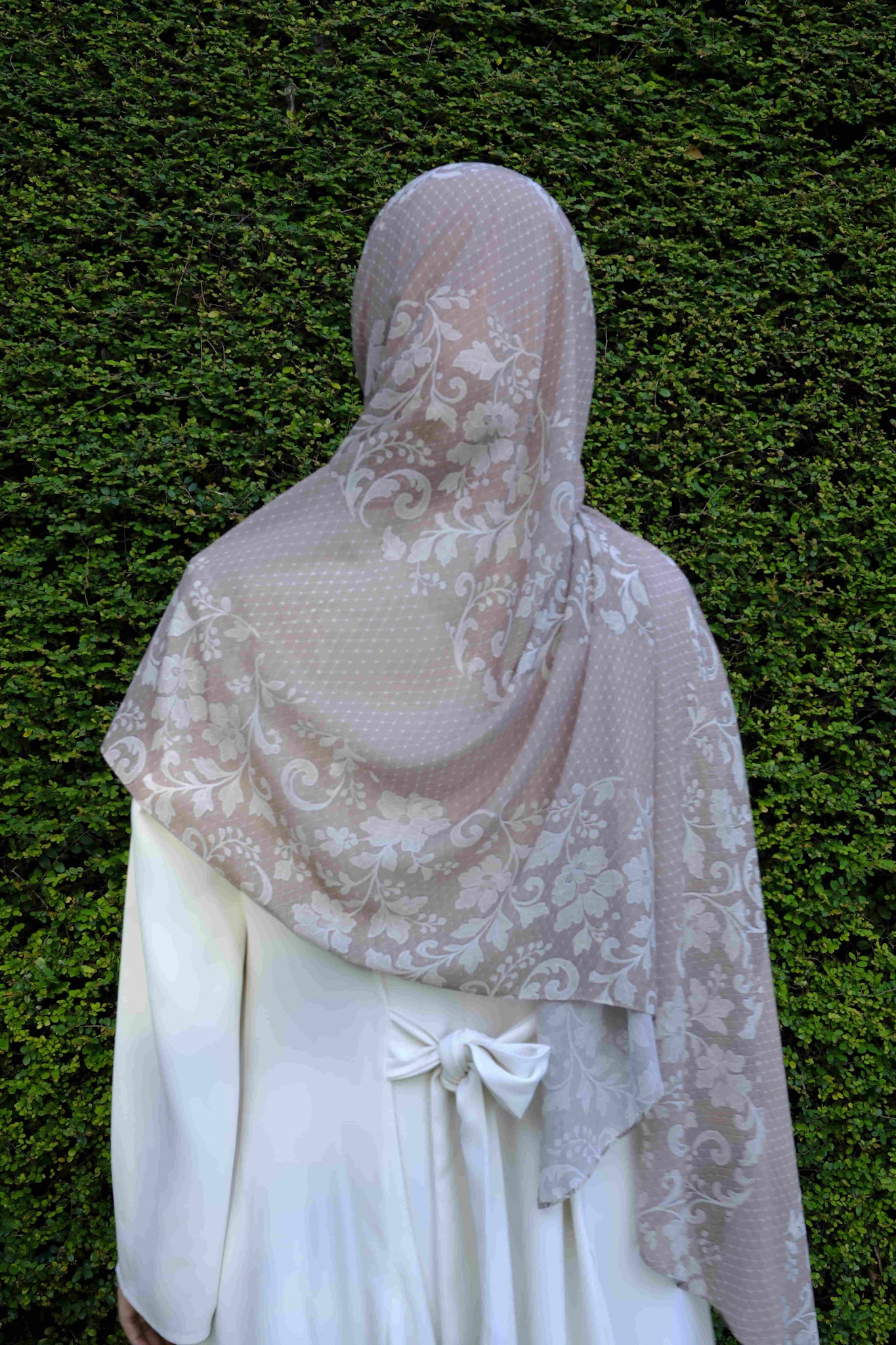 Queen of Lace Chiffon Silk in Beige