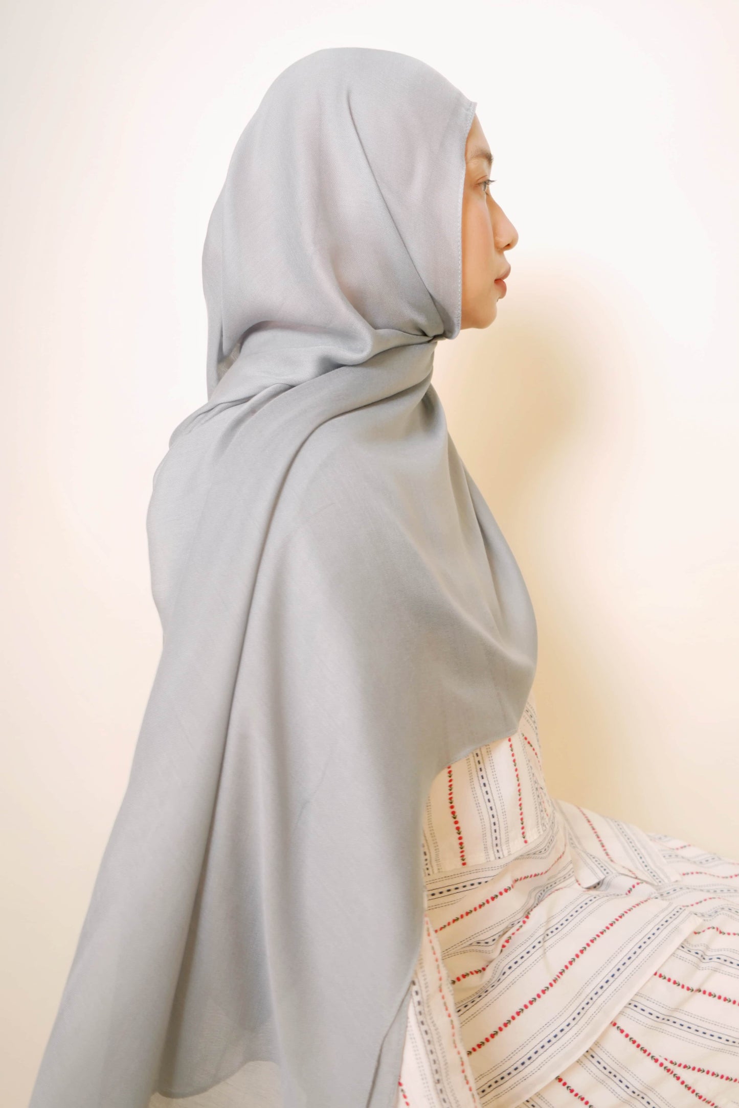 Plain Modal Shawl in Rainwater