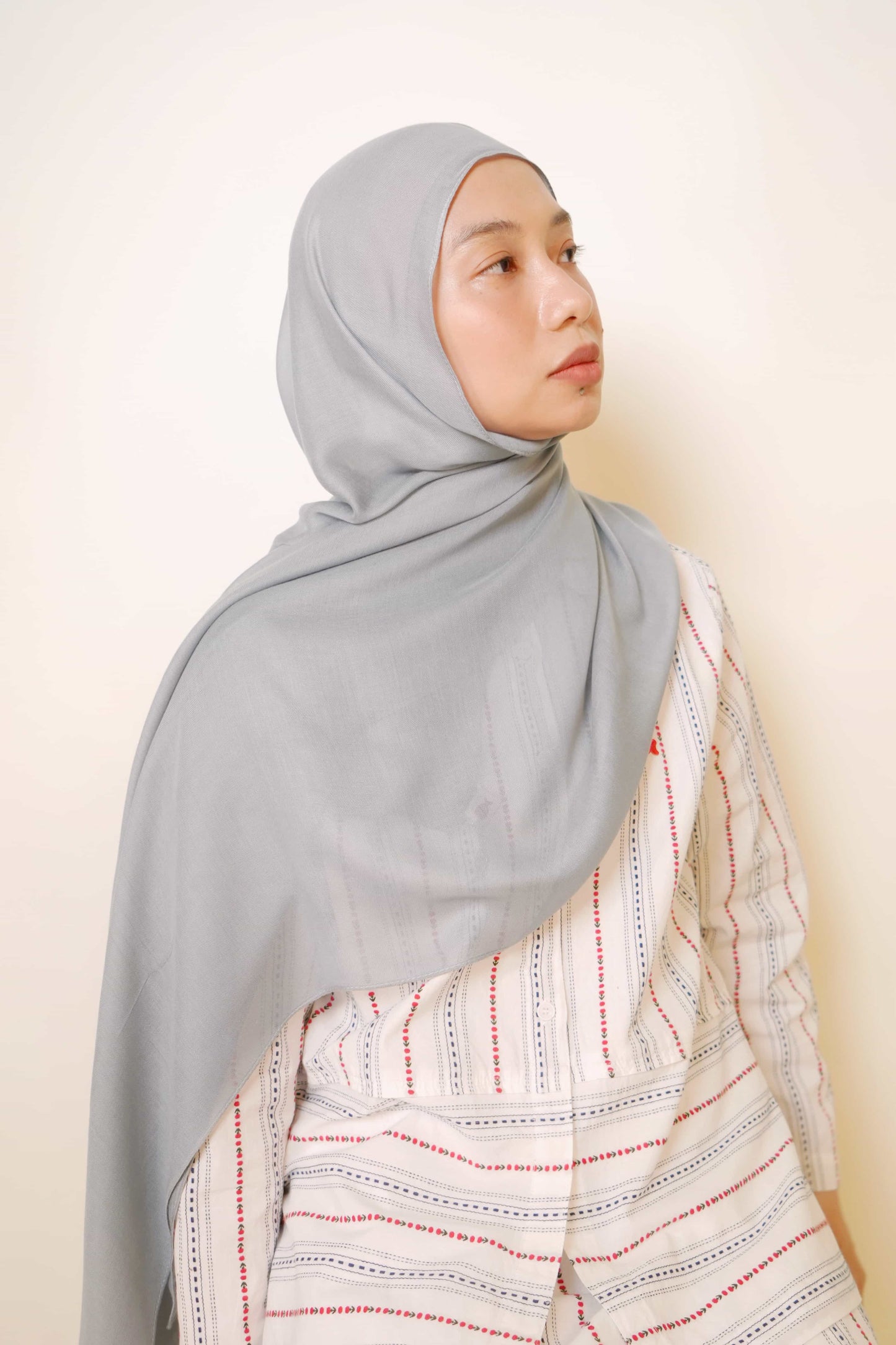 Plain Modal Shawl in Rainwater