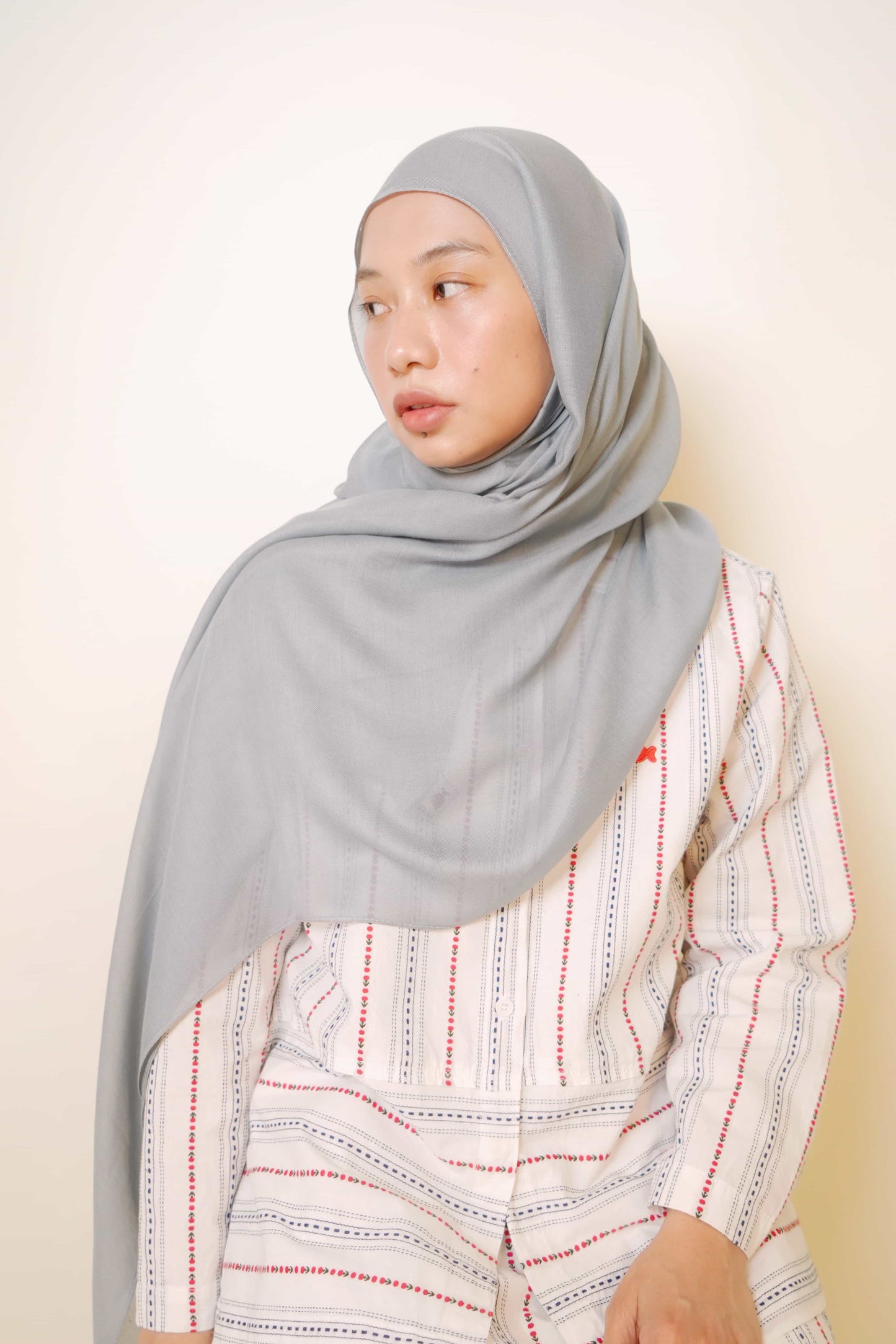 Plain Modal Shawl in Rainwater