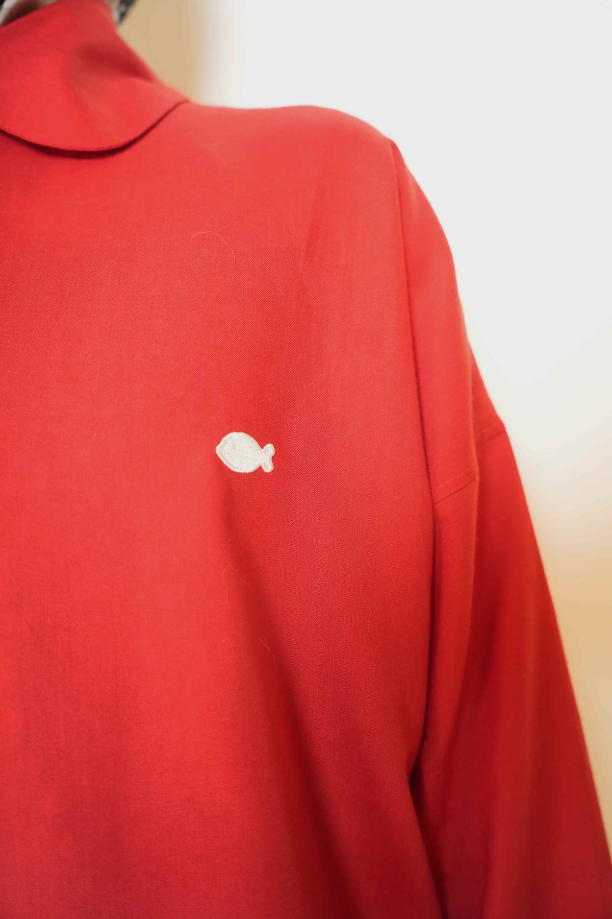 Maruno Oversized Shirt in Apple Red