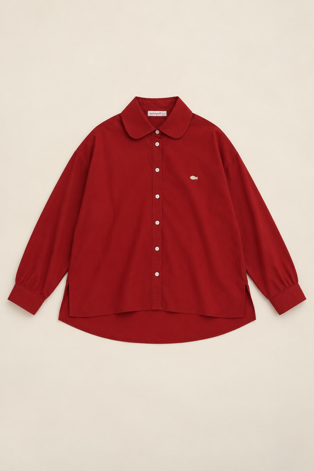 Maruno Oversized Shirt in Apple Red