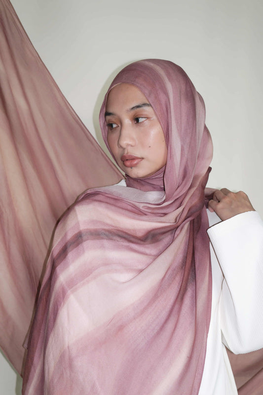 Rose Latte Spill Modal Shawl