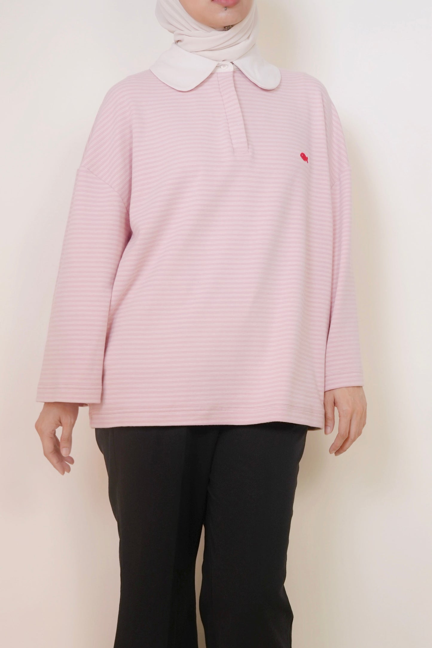 Rugby Oversized T-shirt in Cotton Candy