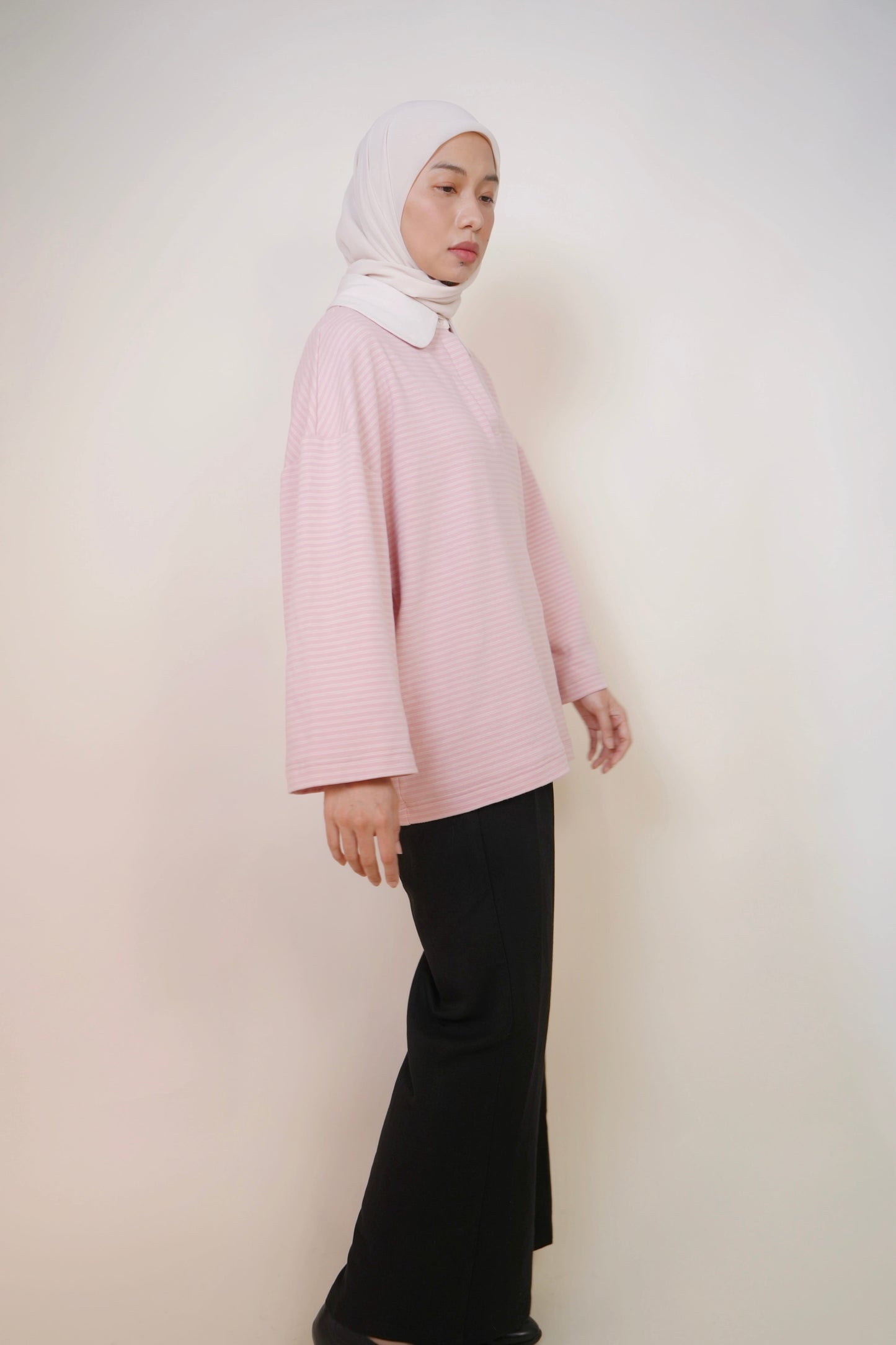 Rugby Oversized T-shirt in Cotton Candy