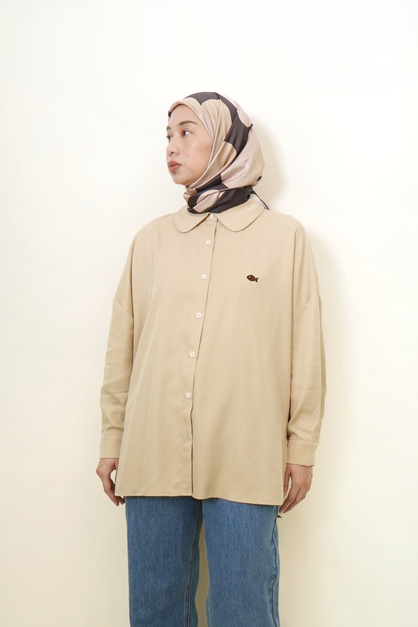 Maruno Oversized Shirt in Sand