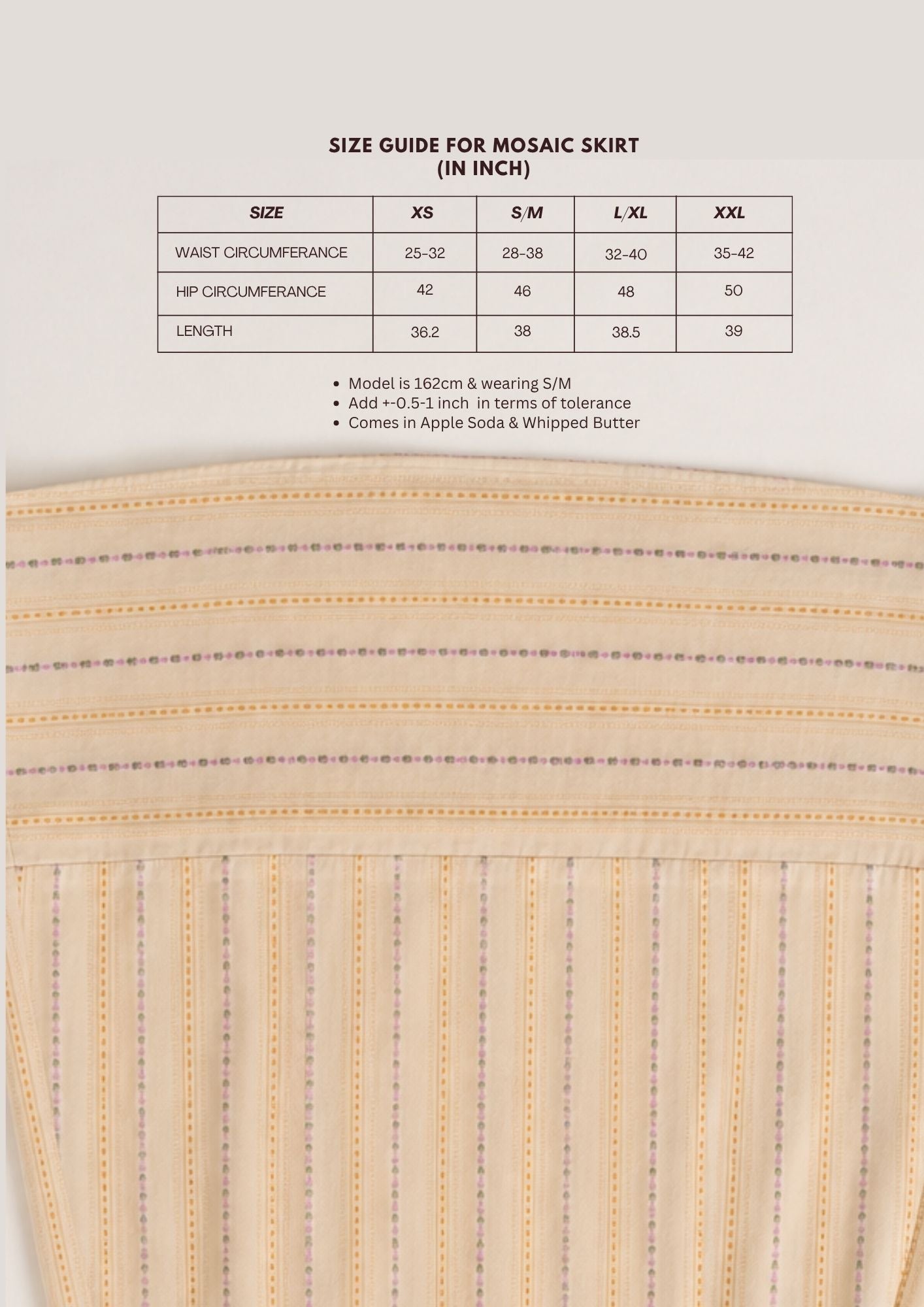 Mosaic Skirt in Whipped Butter