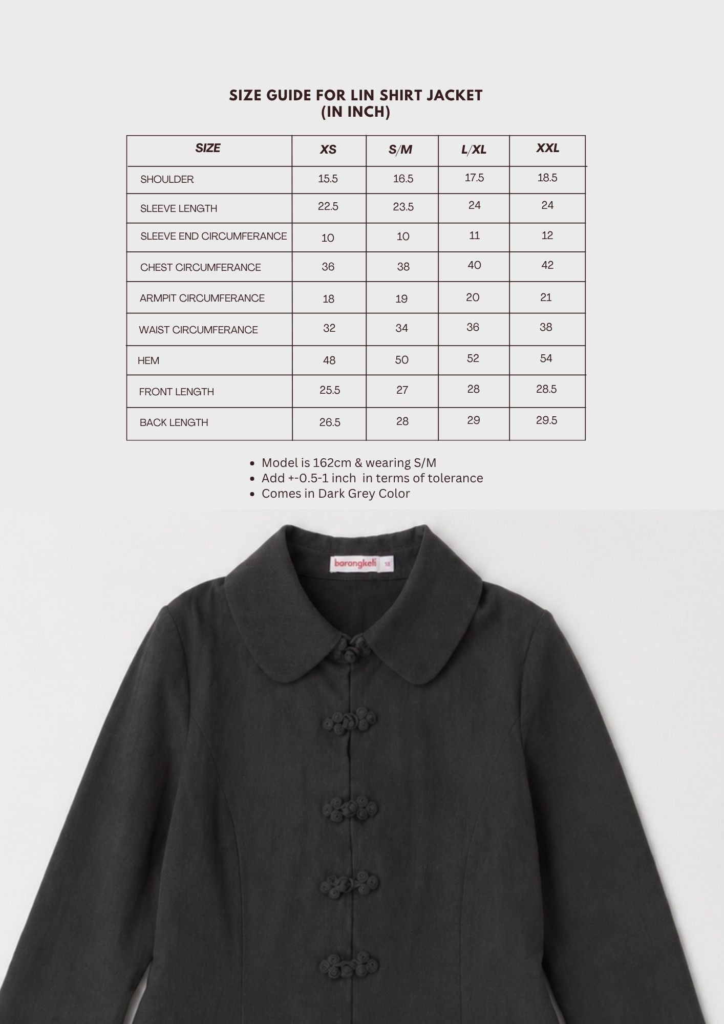 Lin Shirt Jacket in Grey