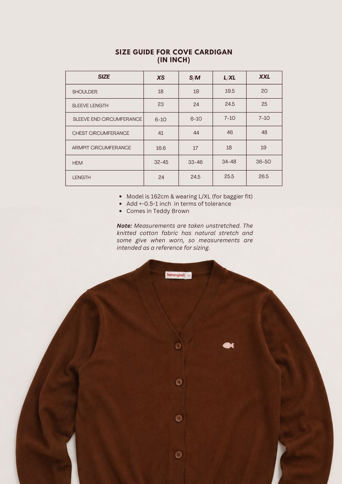 Cove Cardigan in Teddy Brown