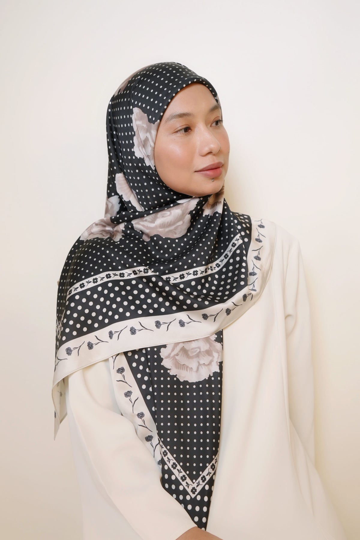 Maruhana Sumi Satin Silk Square