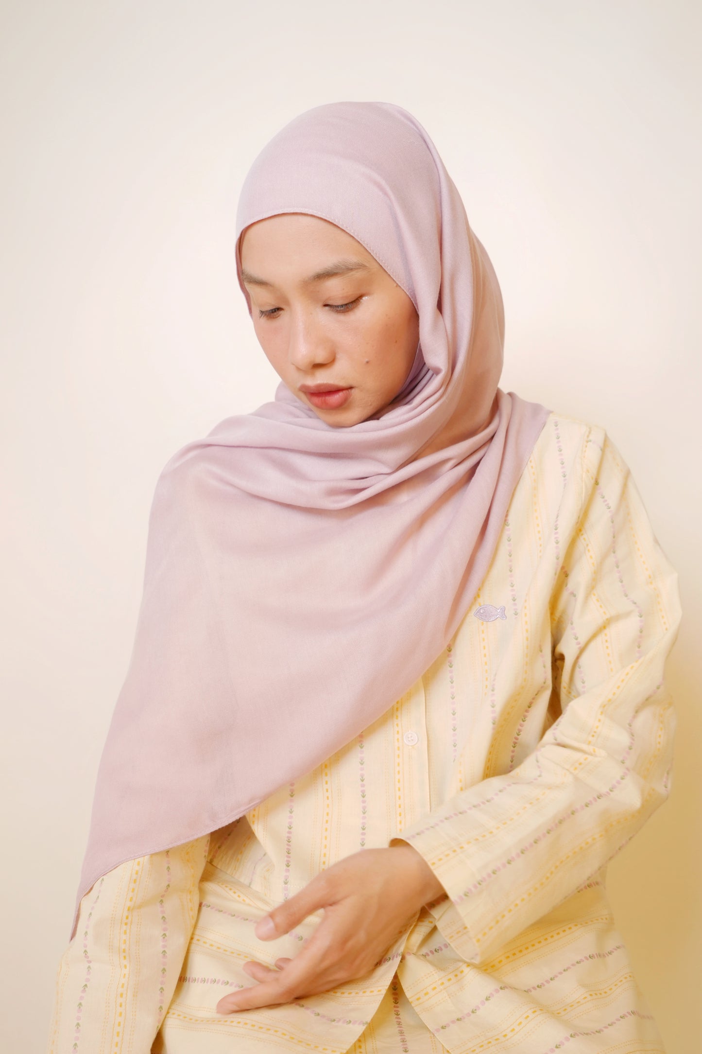 Plain Modal Shawl in Taro